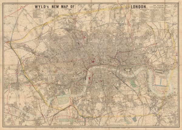 James Wyld, New Map of London, 1863