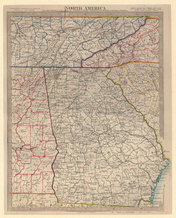 Society for the Diffusion of Useful Knowledge (SDUK), North America Sheet XII, 1850 c.