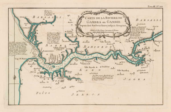 Jacques-Nicolas Bellin, The River Gambia, 1764