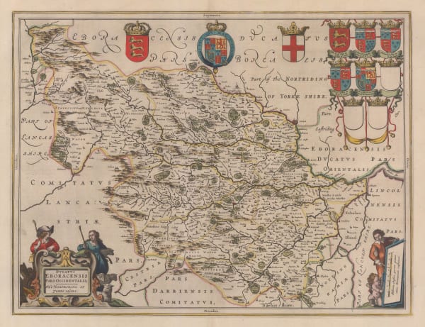 Jan Blaeu, Ducatus Eboracensis Pars Occidentalis - The Westriding of Yorke Shire, 1650 c.