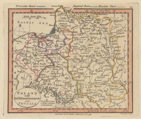 William Faden, Poland, Prussia and Lithuania, 1798