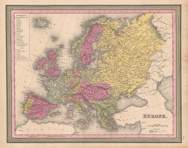 Samuel Augustus Mitchell, Europe, 1849