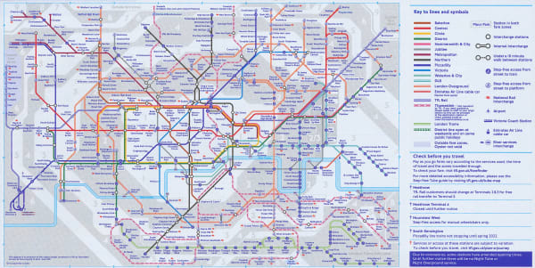 London Underground, London Underground Map, 2020