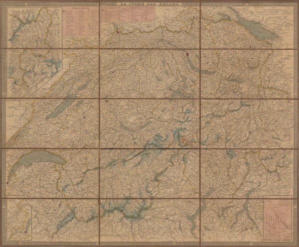 Heinrich Keller, Road Map of Switzerland, 1856