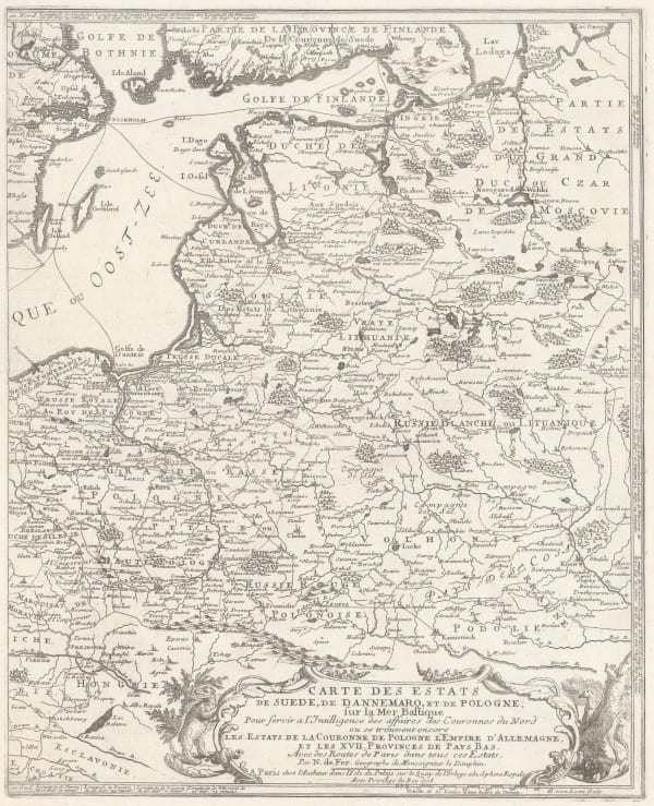 Nicolas de Fer, Poland & the Baltic States, 1705