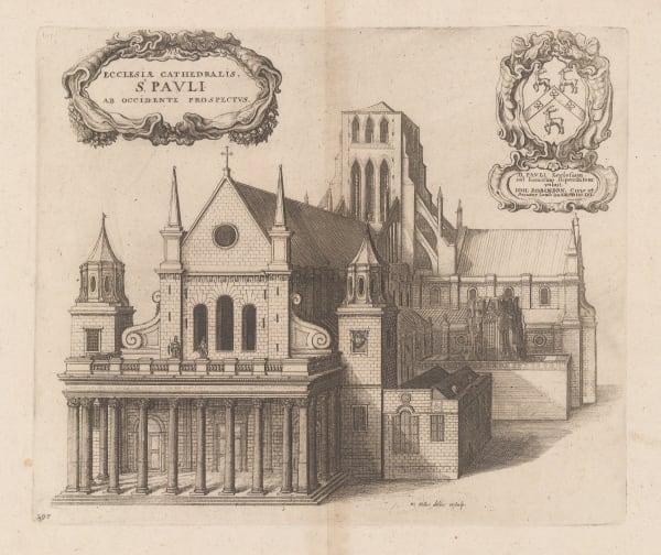 Wenceslaus Hollar, London - St. Paul's Cathedral, Pre-Great Fire, 1673