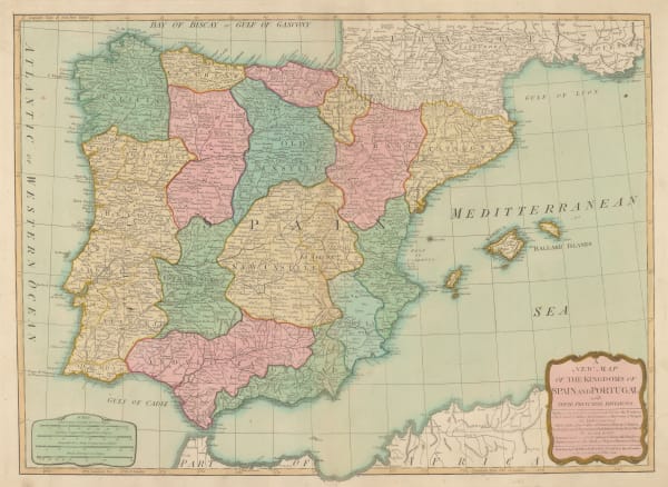 Laurie & Whittle, Spain, Portugal and the Balearic Islands, 1794