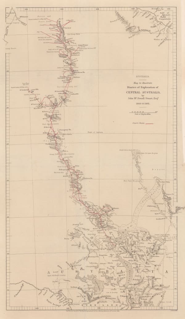Royal Geographical Society (RGS), John McDouall Stuart's fourth and fifth expeditions into Central Australia, 1861