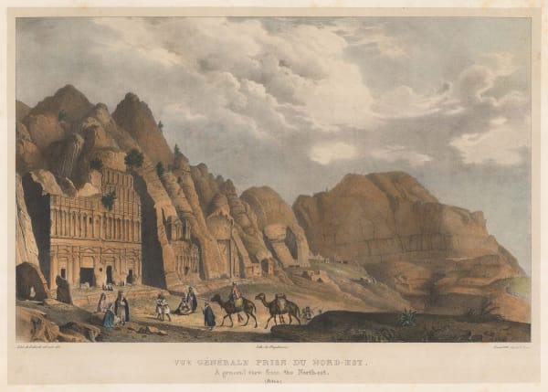 Leon de Laborde, Jordan - Petra, The Four Royal Tombs, 1839