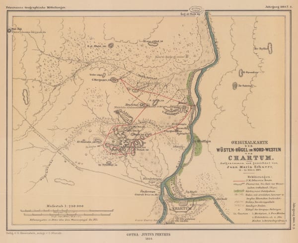 Justus Perthes, Khartoum region, 1884