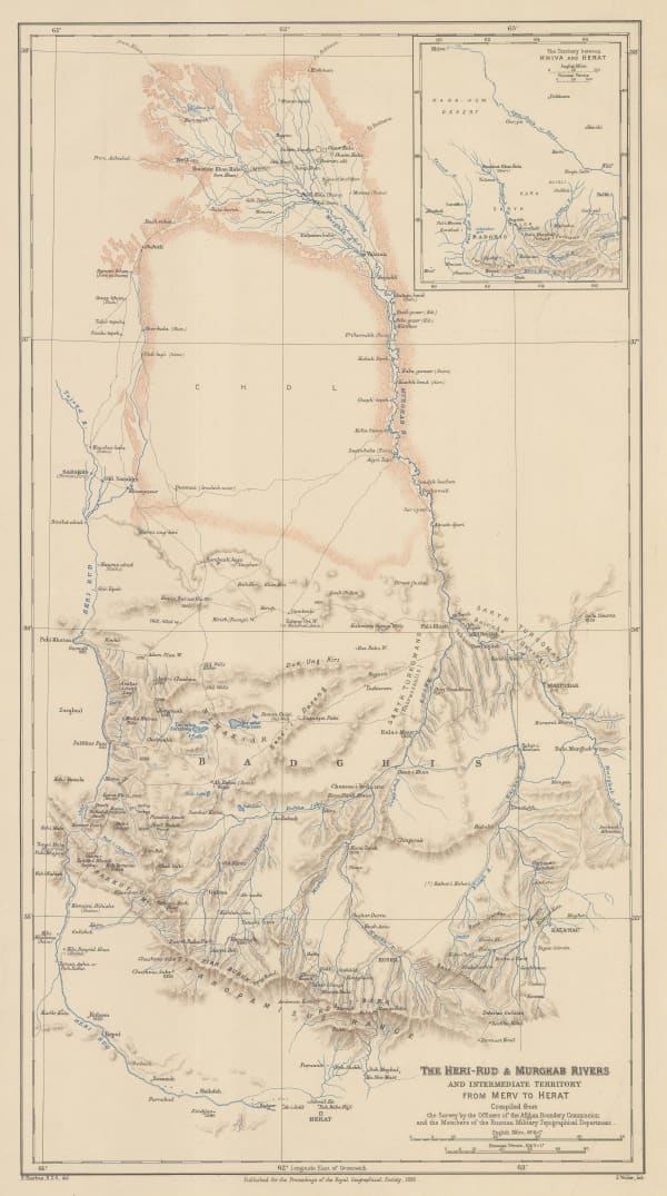 Royal Geographical Society (RGS), The Heri-Rud & Murghab Rivers, 1885
