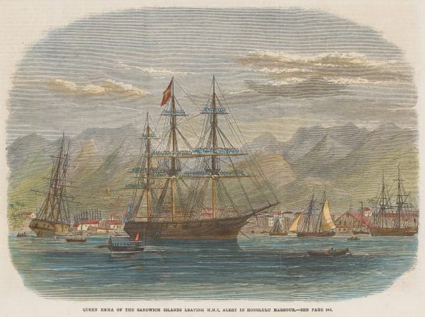 Illustrated London News (ILN), Hawaii - Honolulu Harbour, 1868