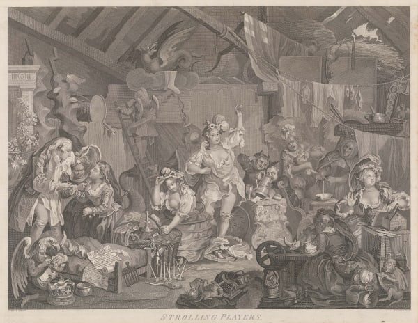William Hogarth, Hogarth - Strolling Players, 1800 c.