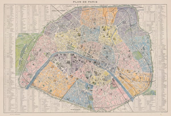 Librairie Larousse, Plan of Paris, 1900 (c.)