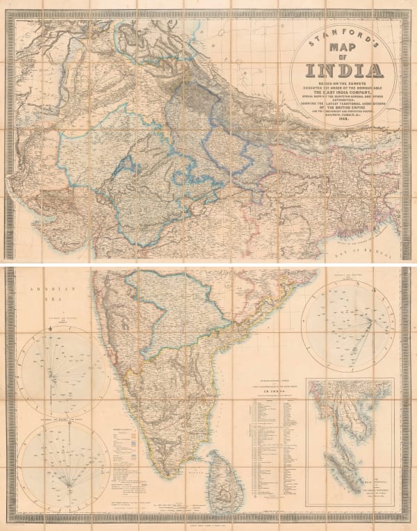 Edward Stanford, Stanford's Map of India, 1863