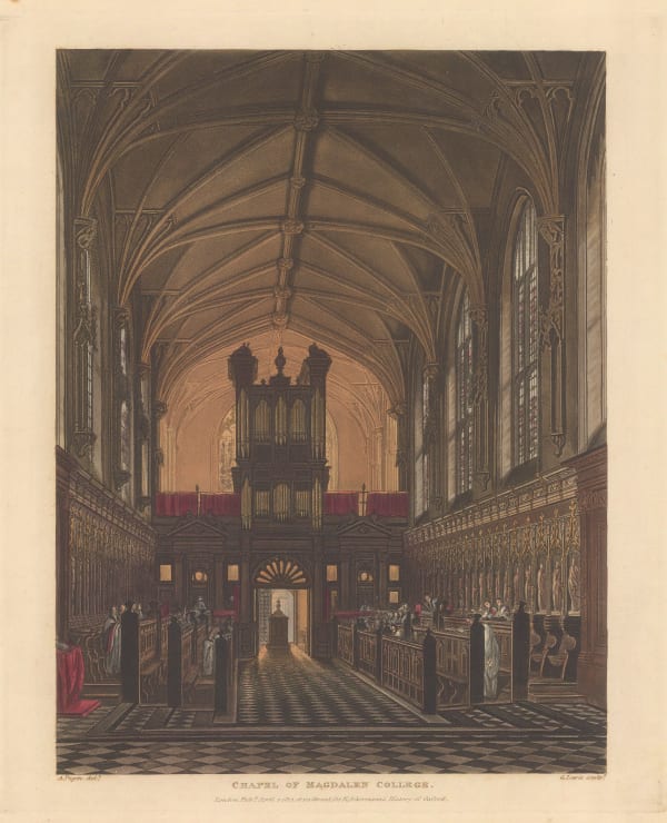 Rudolph Ackermann, Oxford University - Magdalen College Chapel, 1814