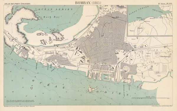 A. Simon, City and port of Mumbai (Bombay), 1883