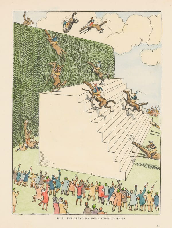 Henry Mayo Bateman, Horse Racing - Cartoon, 1931