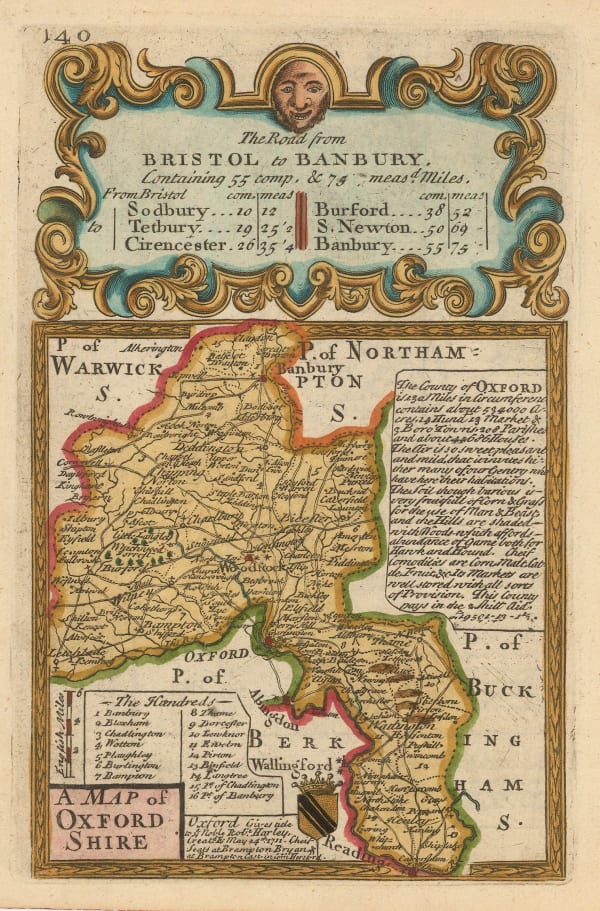 Emanuel Bowen & John Owen, A Map of Oxfordshire, 1720