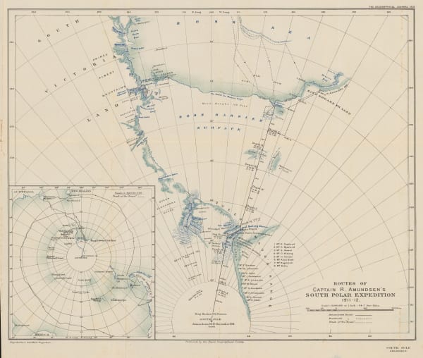 Royal Geographical Society (RGS), Routes of Captain R. Amundsen's South Polar Expedition 1911-1912, 1913