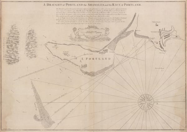 Capt. Greenvile Collins, A Draught of Portland the Shambles and the Race of Portland, 1785
