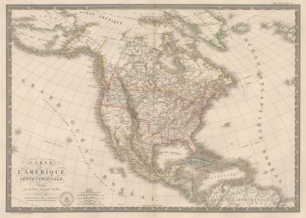Adrien Brue, North America, 1825