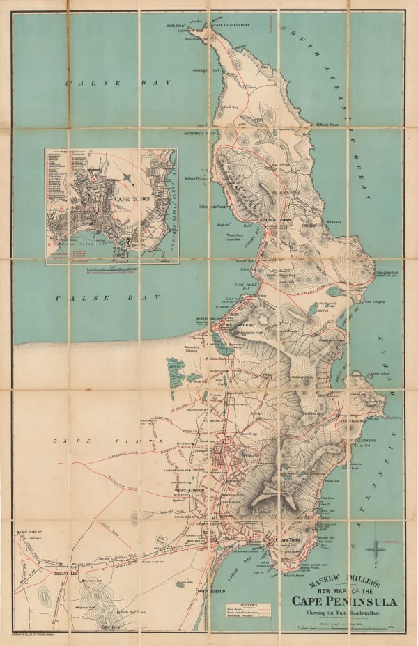 George W. Bacon, New Map of the Cape Peninsula, 1918 c.