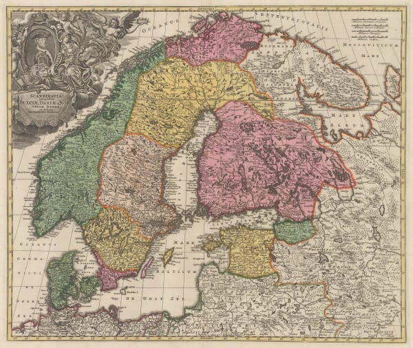 Johann Baptist Homann, Scandinavia, 1710 c.