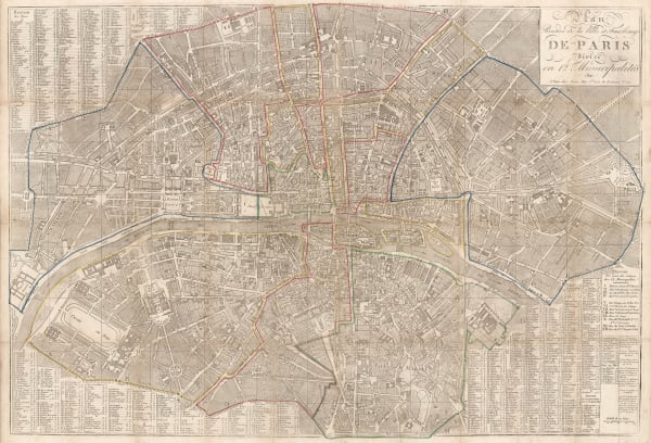 Pierre Jean, Plan of Paris, 1821