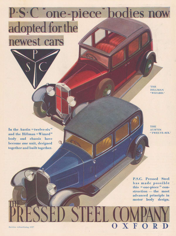 The Sketch, Automobiles - Pressed Steel Company, 1931