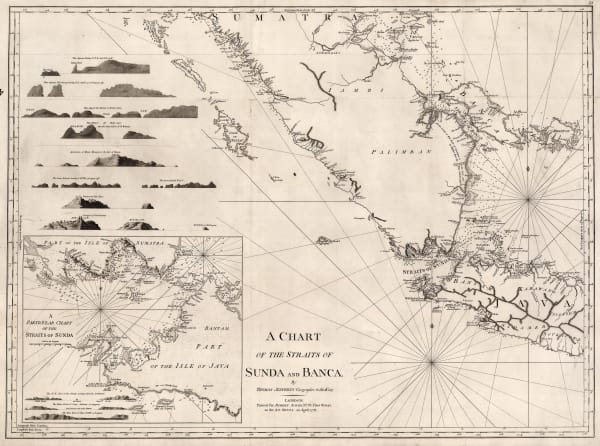 Robert Sayer, A Chart of the Straits of Sunda and Banca, 1778