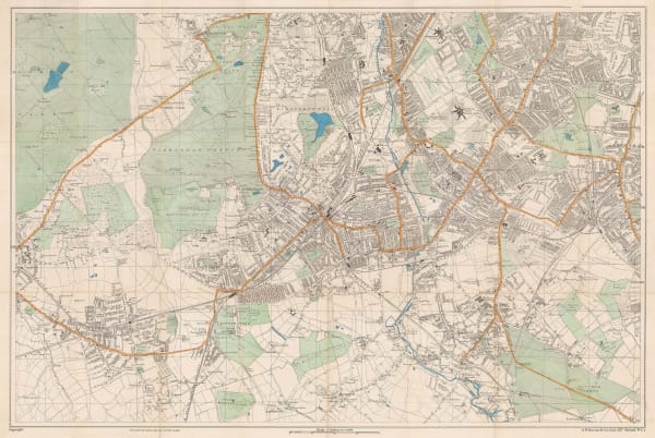 George W. Bacon, Large Scale Plan of Wimbledon, 1910 c.