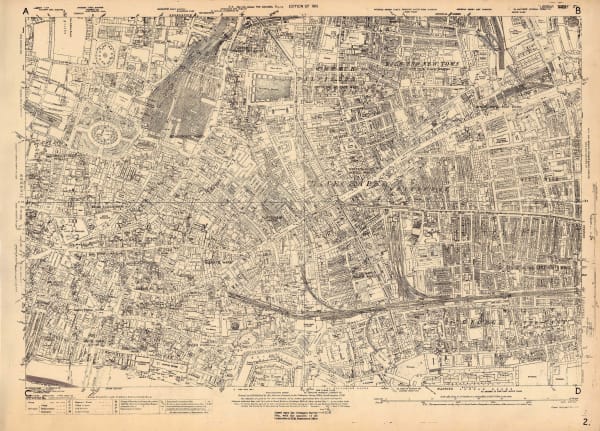 Ordnance Survey, The City of London, Aldgate & Bishopsgate, 1936 c.