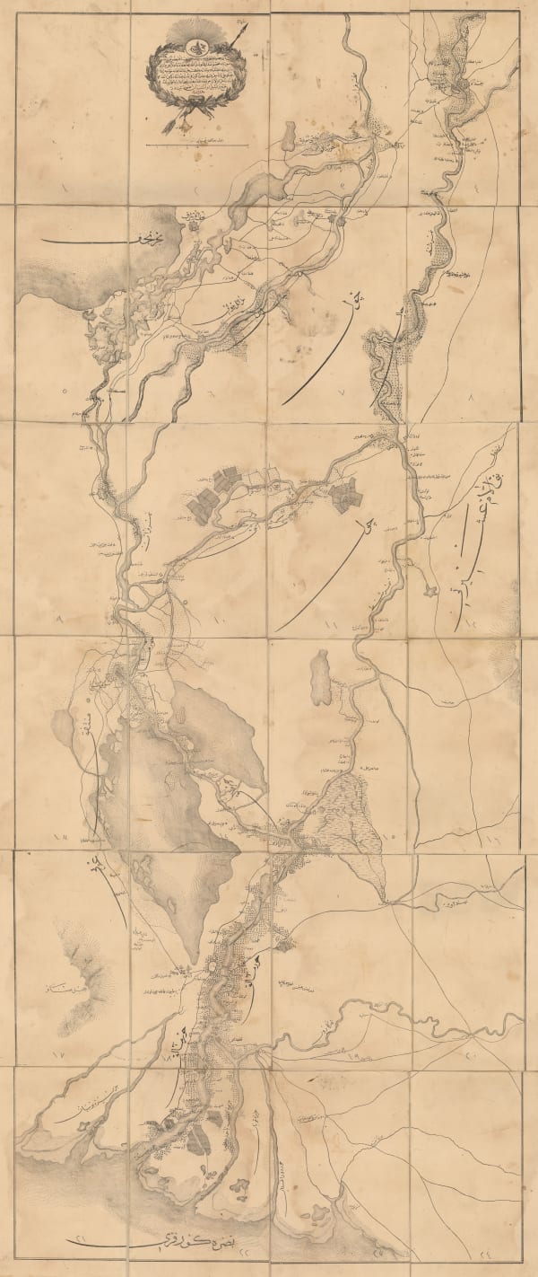 Anonymous, Ottoman Map of Southern Iraq & Basra, 1920 c.