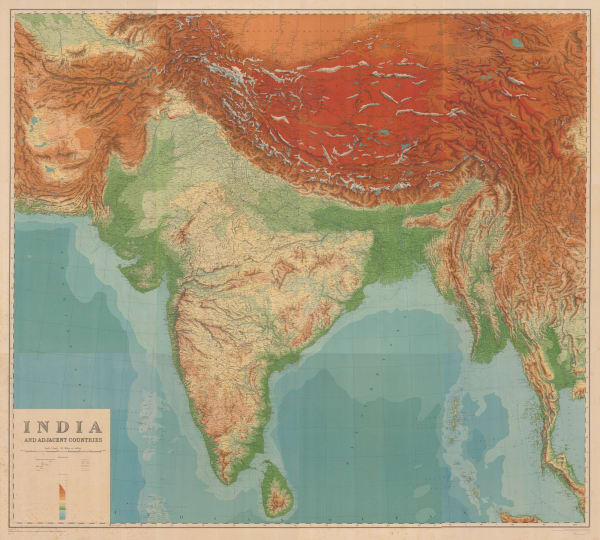 Survey of India, India and Adjacent Countries, 1922