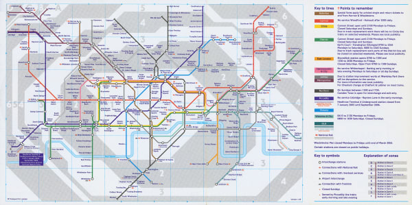 London Underground, London Underground Map, 2005