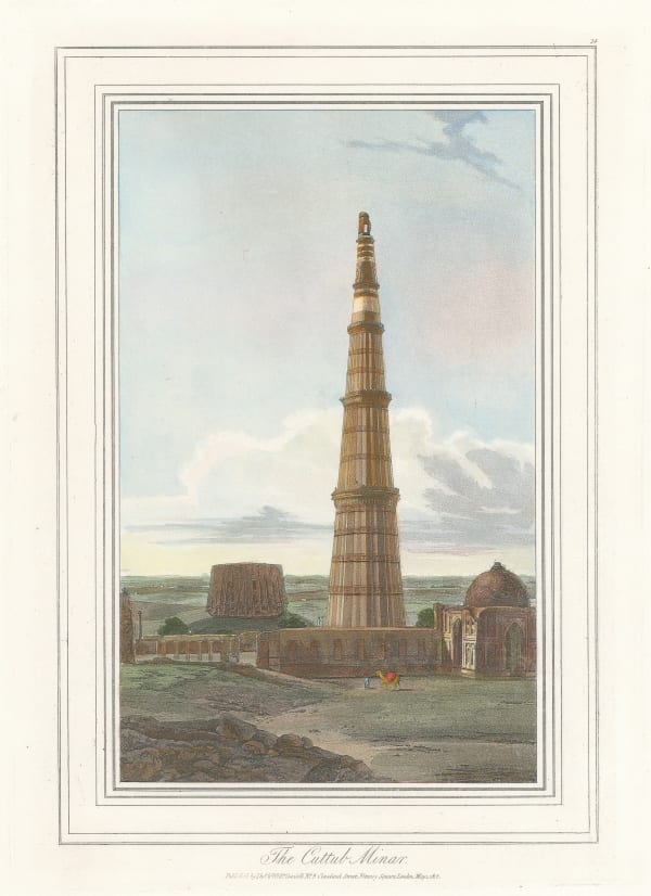 Thomas & William Daniell, India - Delhi, Qutb Minar, 1813