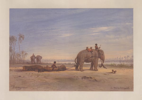 Eduard Hildebrandt, Burma - Rangoon (Yangon) , 1874 c