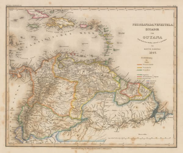 Joseph Meyer, Venezuela, Ecuador, Guyana, Suriname and French Guiana, 1847