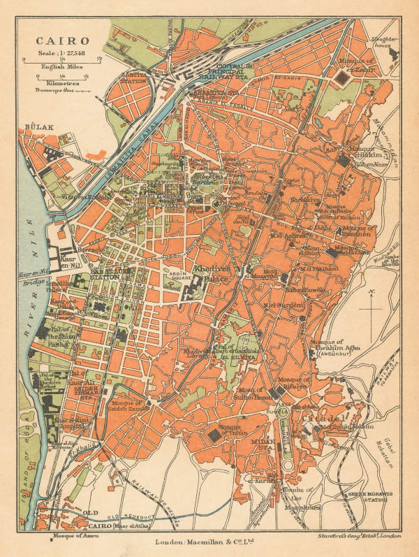 Edward Stanford, Cairo, 1901