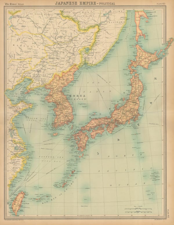 John Bartholomew, Japan, 1915 c