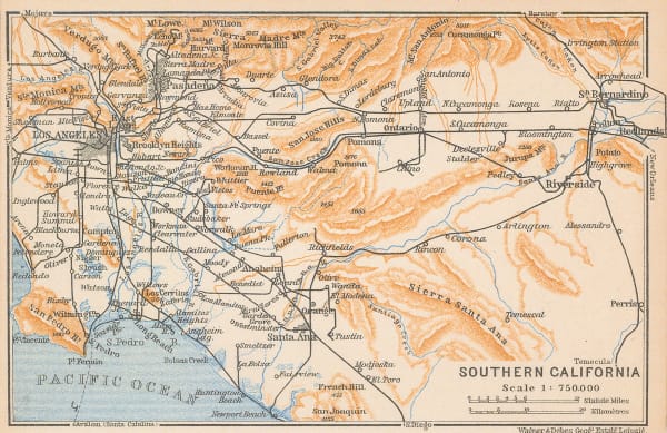 Karl Baedeker, Southern California, 1909