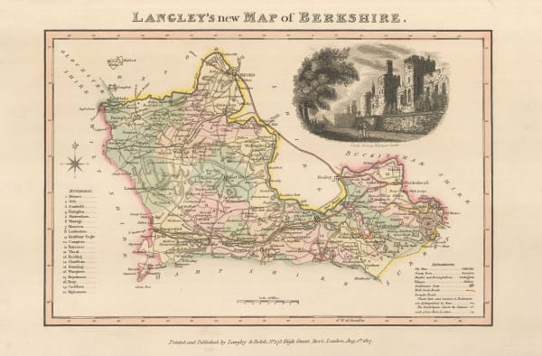 Langley & Belch, Langley's New Map of Berkshire, 1817