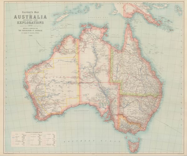 Albert Frederick Calvert, Australia Showing the Explorations, 1895