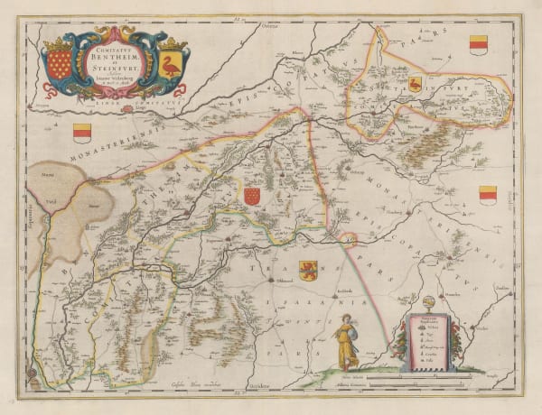 Willem & Jan Blaeu, Counties of Bentheim & Steinfurt, 1650