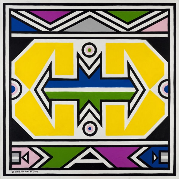 Dr Esther Mahlangu, Ndebele Abstract , 2019
