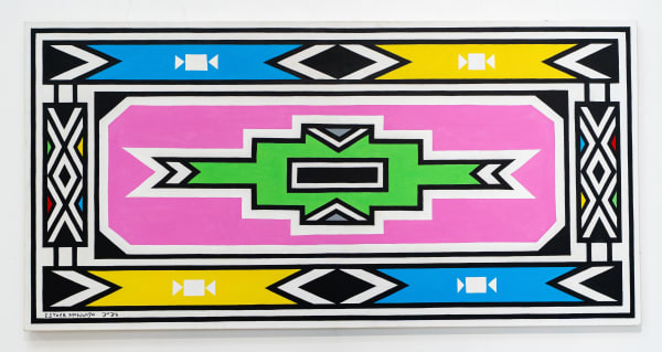 Esther Mahlangu, Ndebele Abstract, 2024