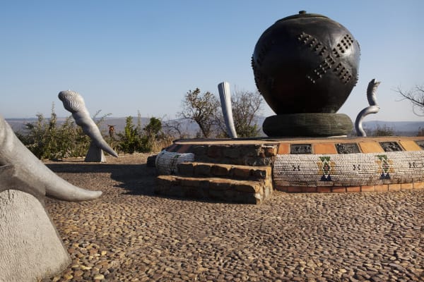 eMakhosini, the site where Zulu kings like Shaka had their royal kraals and where other kings are buried. It is a site that embodies the connection between Zulu royal ancestors and their “Zulu spirit”, Valley of the Kings, Ulundi, KwaZulu-Natal.