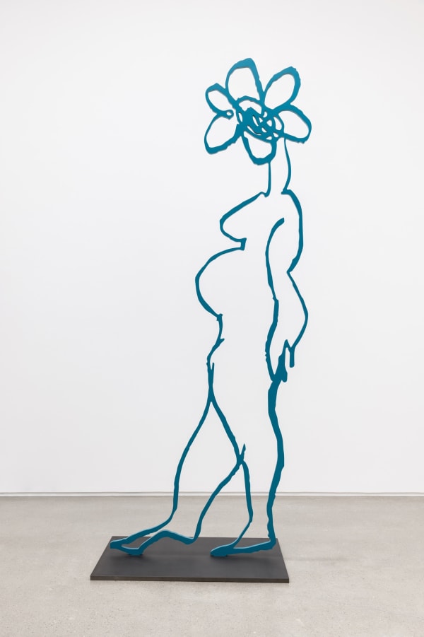 Annie Morris, Flower Woman, Cobalt Turquoise, 2024
