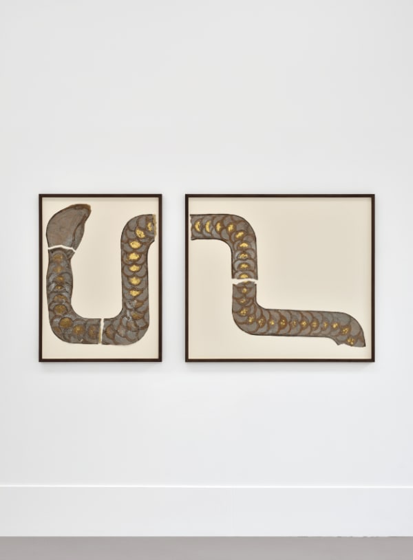 Nil Yalter, Untitled (Column with Snake), 1994